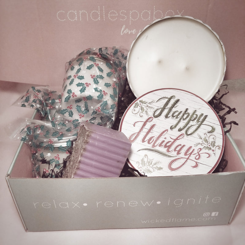 December's Joyful Candle Subscription + Spa Box