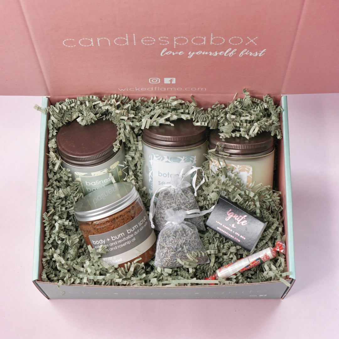Spa Subscription Box Candle Subscription + Spa Box | 6 Months | Wicked Flame