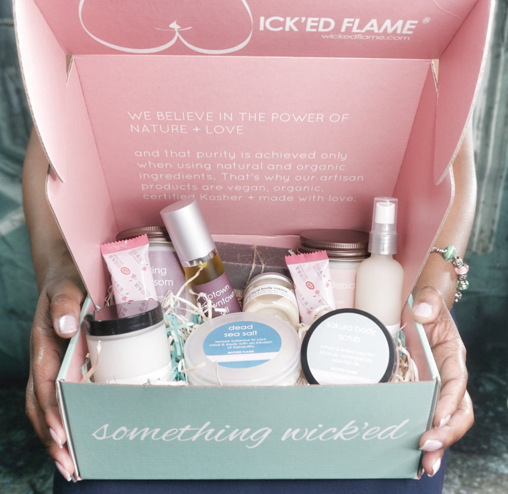 candle subscription + spa subscription box by wicked flame